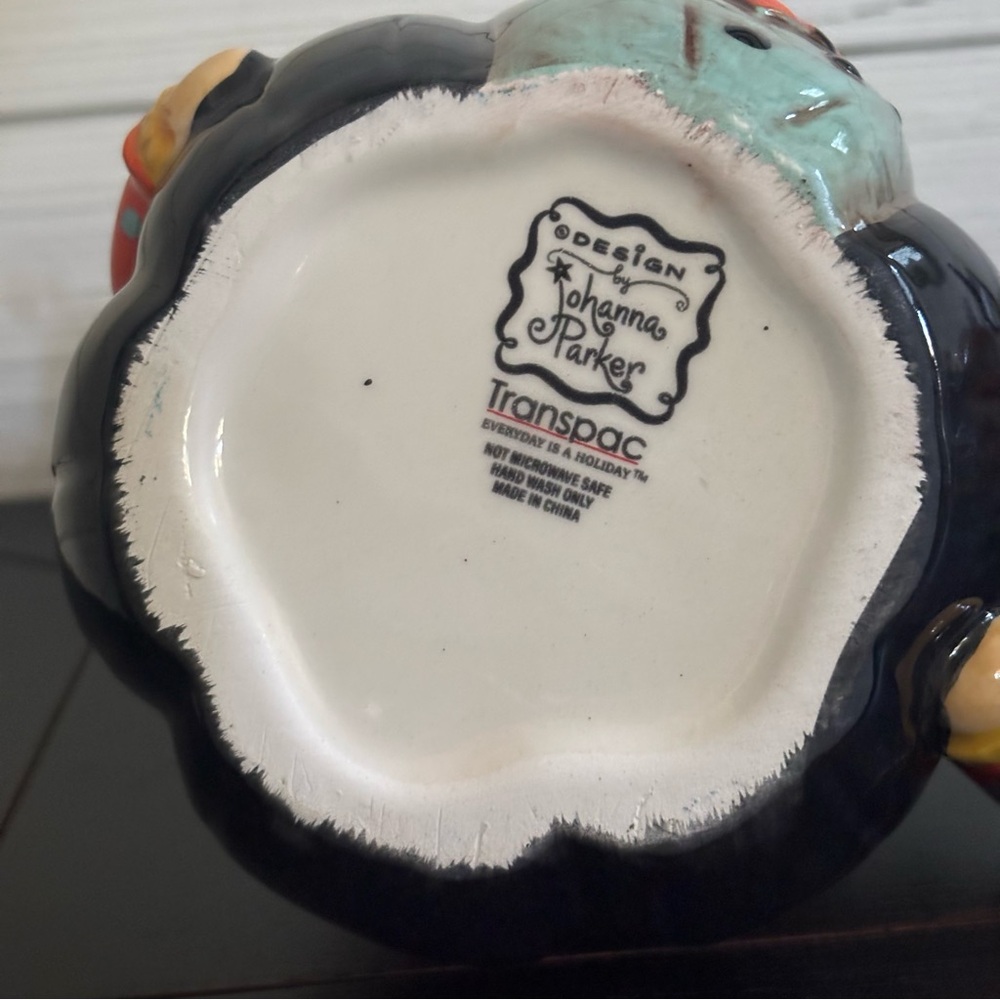 JOHANNA PARKER Halloween Scarecrow Pumpkin Mug NEW Fall Collectible - Picture 7 of 7